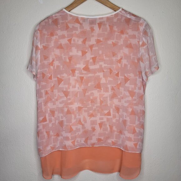 DKNY Orange Silk Blouse, Size M - Picture 7 of 7